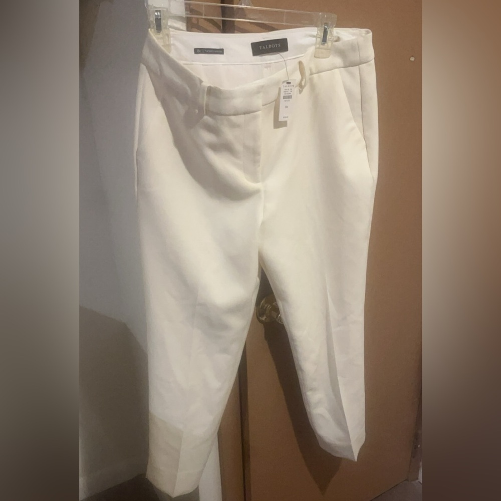 Cream Talbots Women’s 8p dress pants brand new with tags